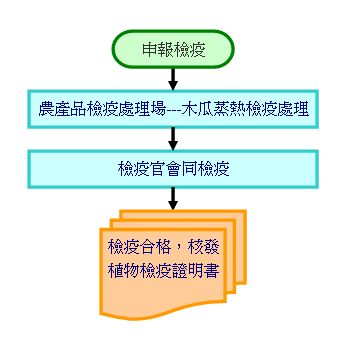 輸日木瓜鮮果實檢疫處理流程圖 - 970702